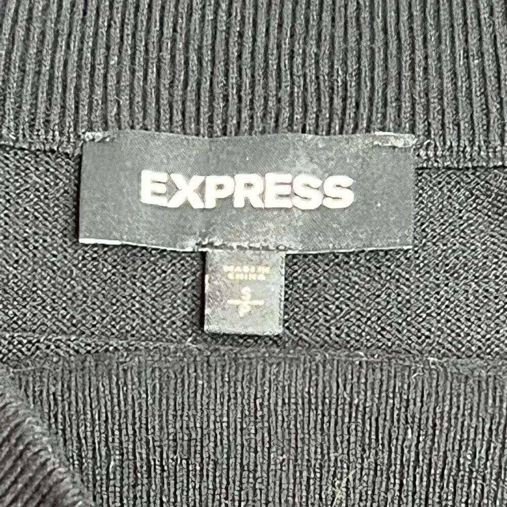 Express black argyle preppy sweater size S - Picture 12 of 15